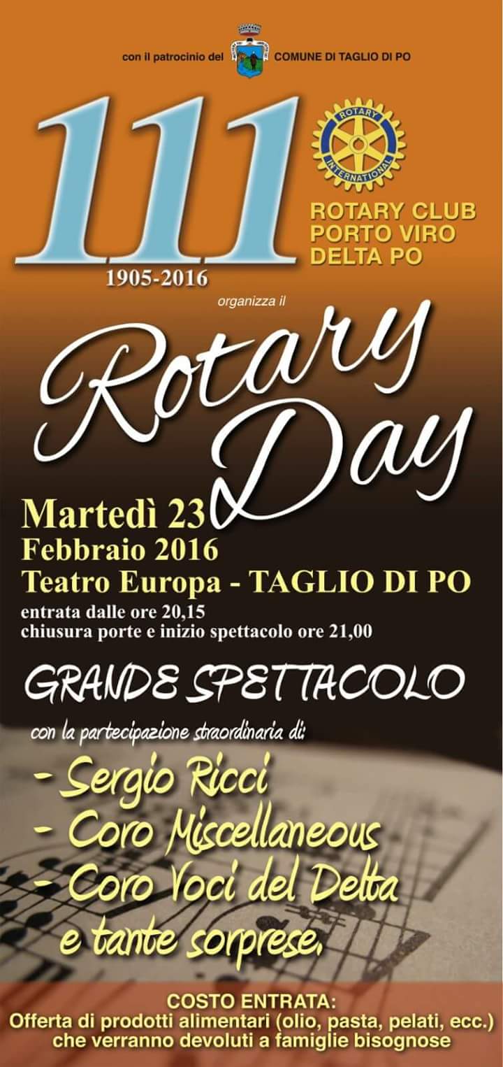 Rotary Day a Taglio di Po, teatro Europa