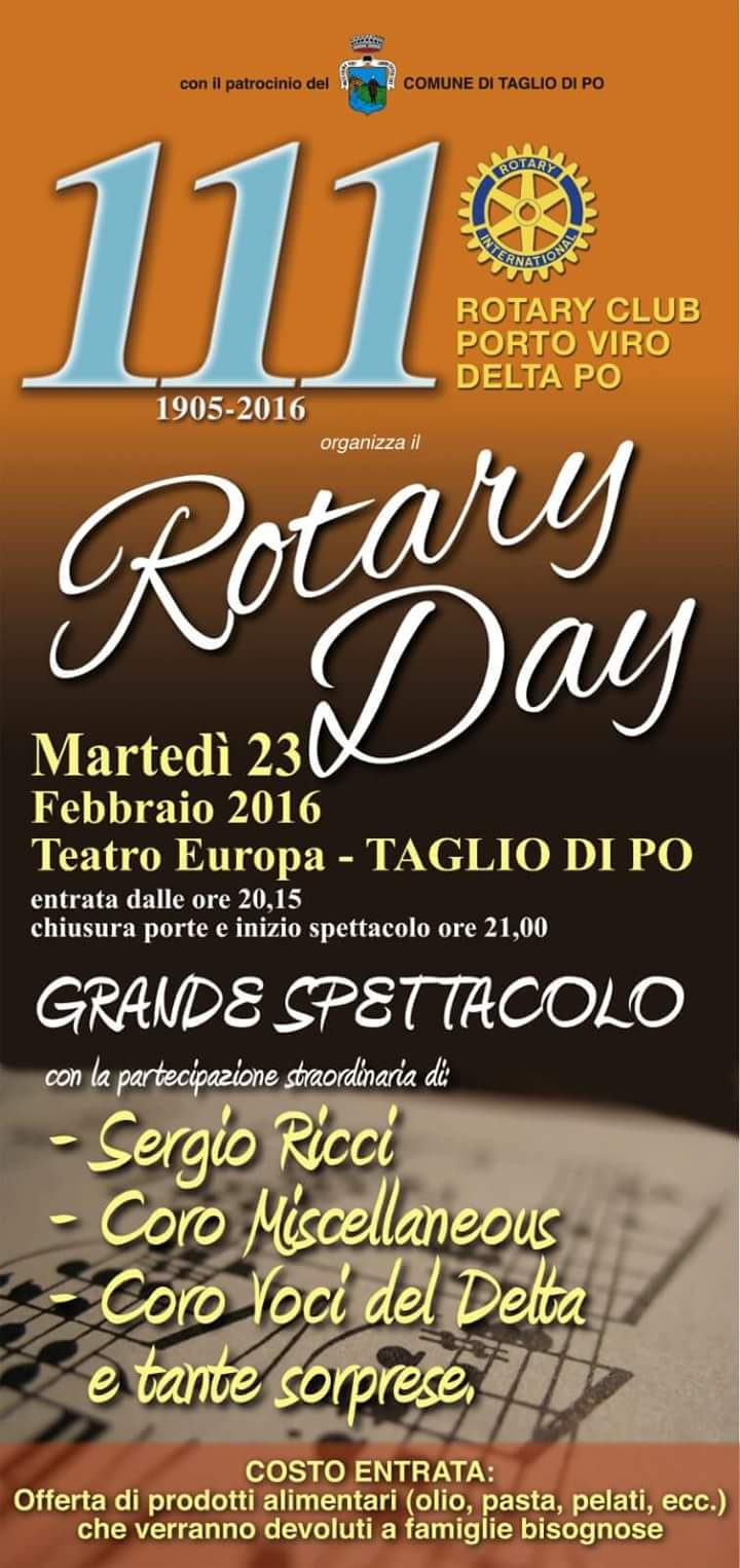 Rotary Day a Taglio di Po, teatro Europa